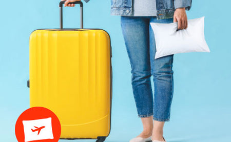 This 14"X18" Travel Size Micro Down Pillow is perfect for on-the-go! It is lightweight and comfortable, making for a great sleeping pillow.